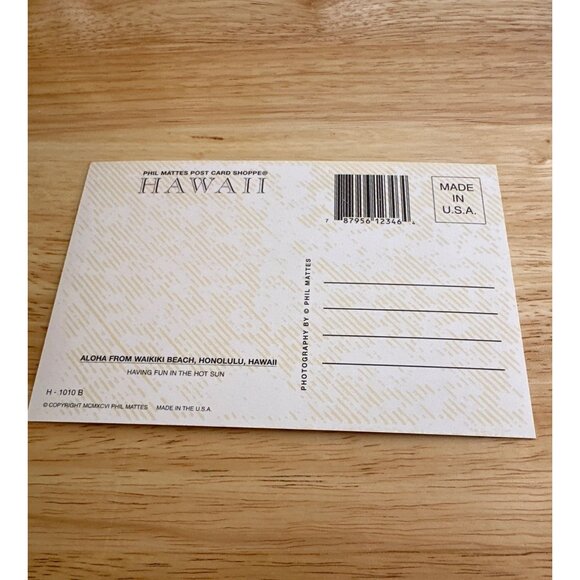 Vintage Hawaii Vibrant Palm Tree Postcard By Phil Mattes Sku 0191 - Picture 3 of 4